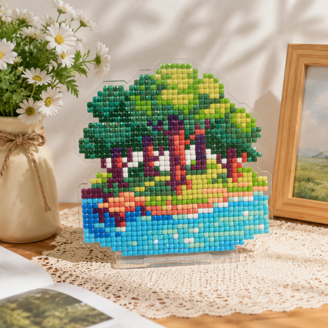 LumiGem Island in the Lake Diamond Painting Stand