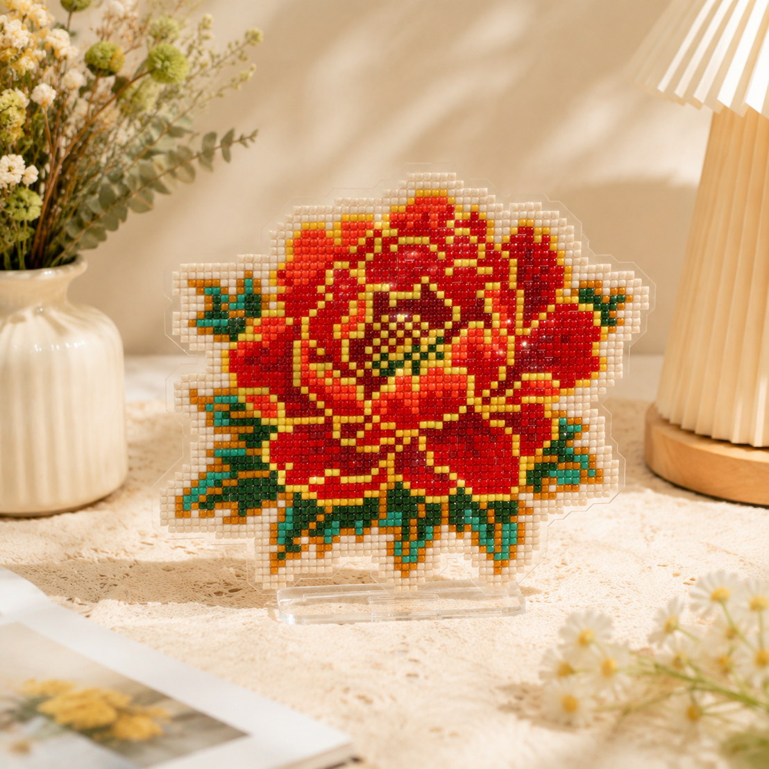 LumiGem Gilded Peony Diamond Painting Stand