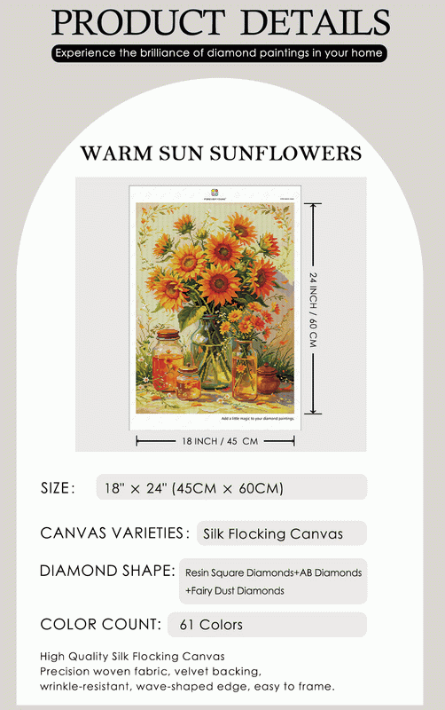 Golden Sunflower Bouquet Diamond Art Kit