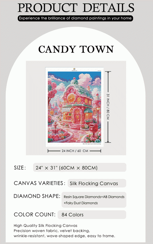 Candy Cottage Fantasy Diamond Painting Kit