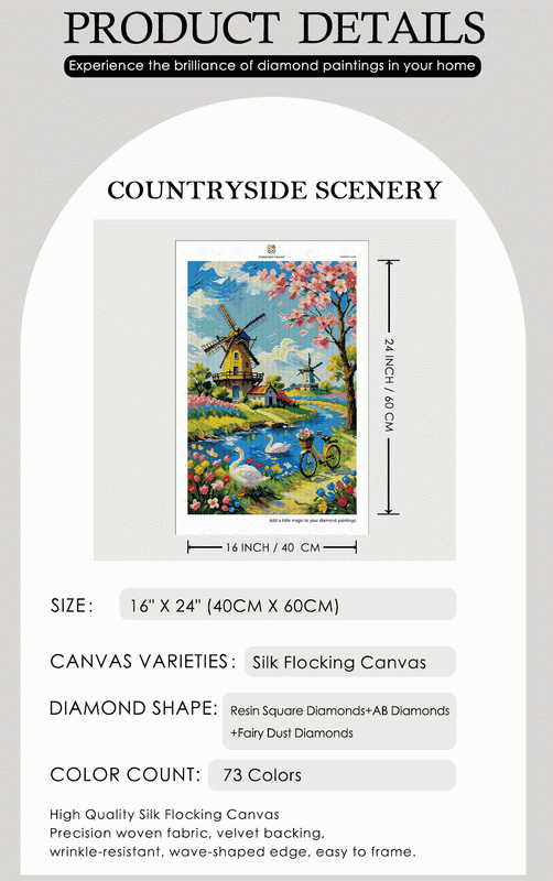 Windmill Garden Retreat Diamond Art Kit
