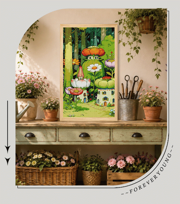 Magical Mushroom Forest Diamond Painting Kit