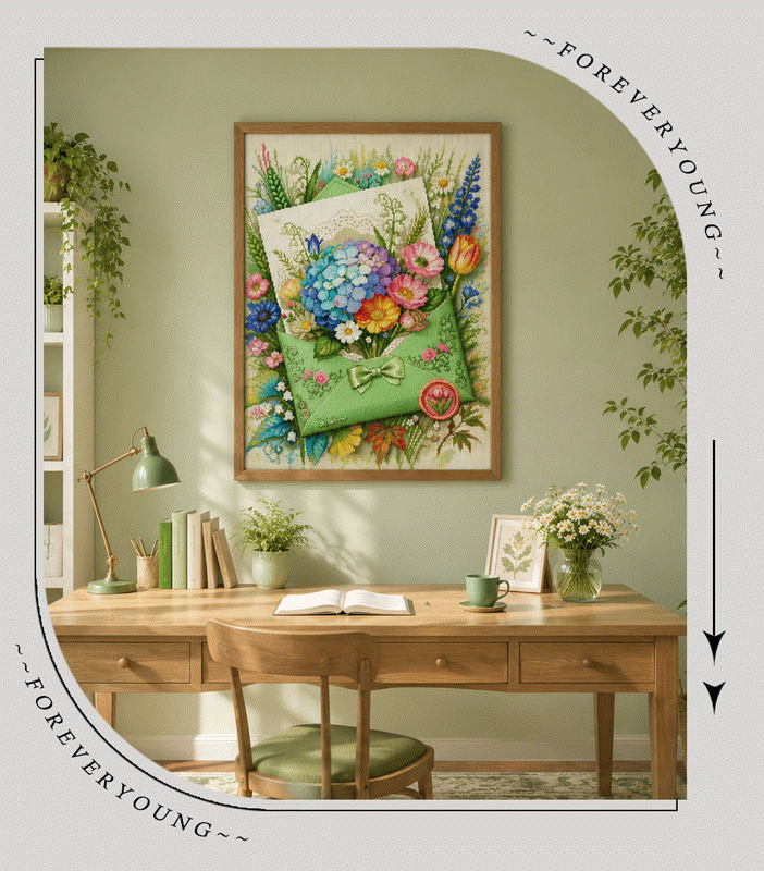 Envelope Flower Bouquet 5D Diamond Painting Kit