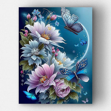 Lebendiges Schmetterlingstanz-Kristalldiamantgemälde