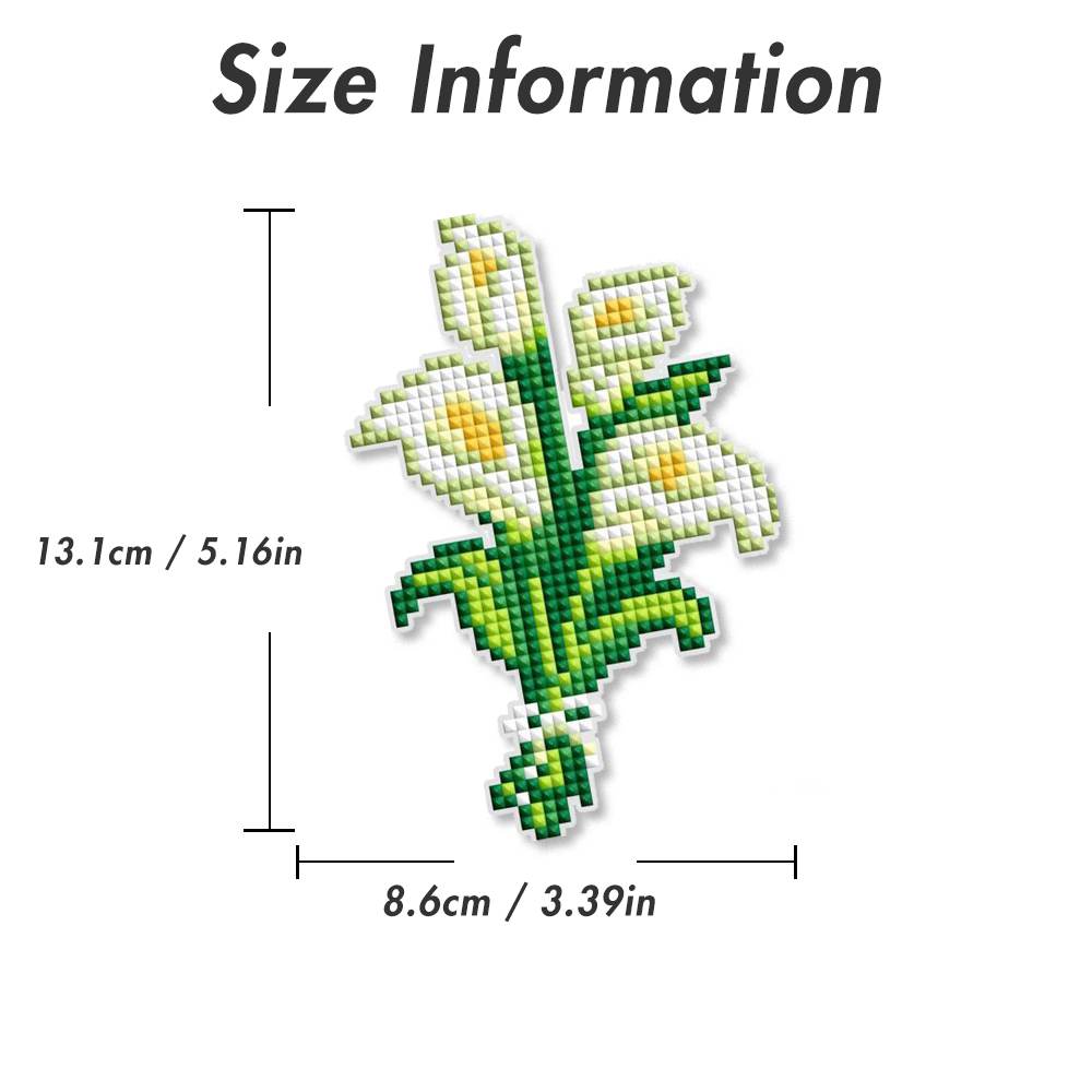 Calla Lily Bouquet Acrylic Diamond Art Display Stand