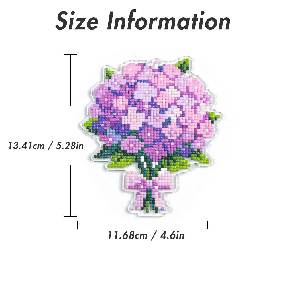 Hydrangea Bouquet Acrylic Diamond Art Display Stand