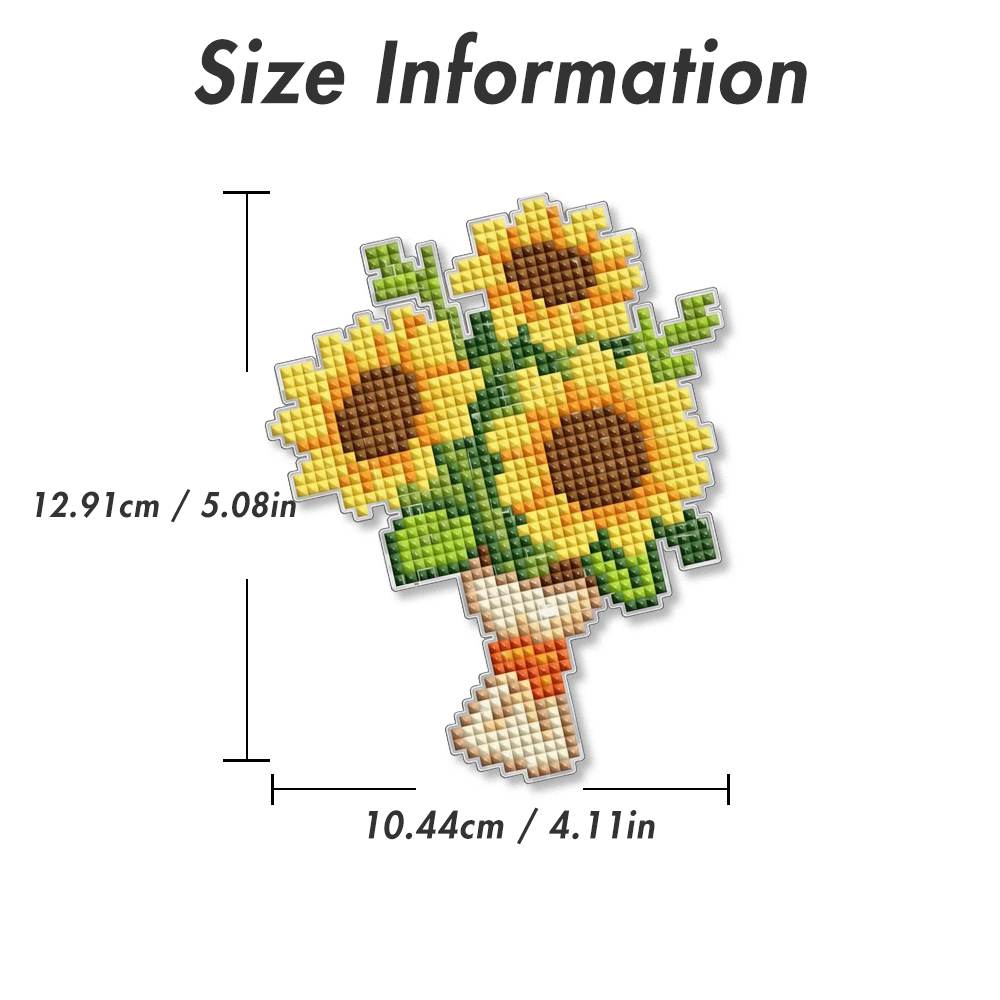 Sunflower Bouquet Acrylic Diamond Art Display Stand