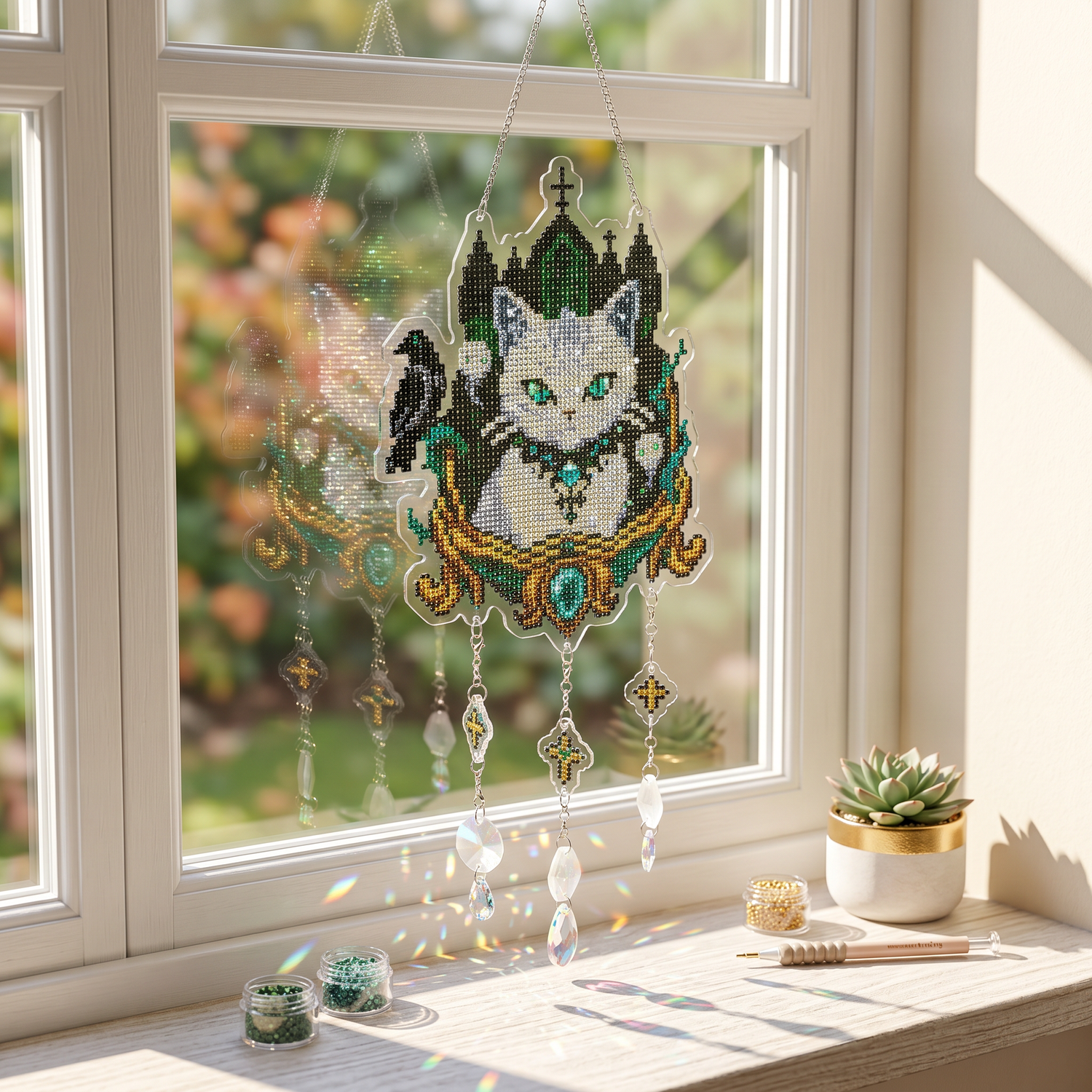 LumiGem Suncatcher Soulbound Cat