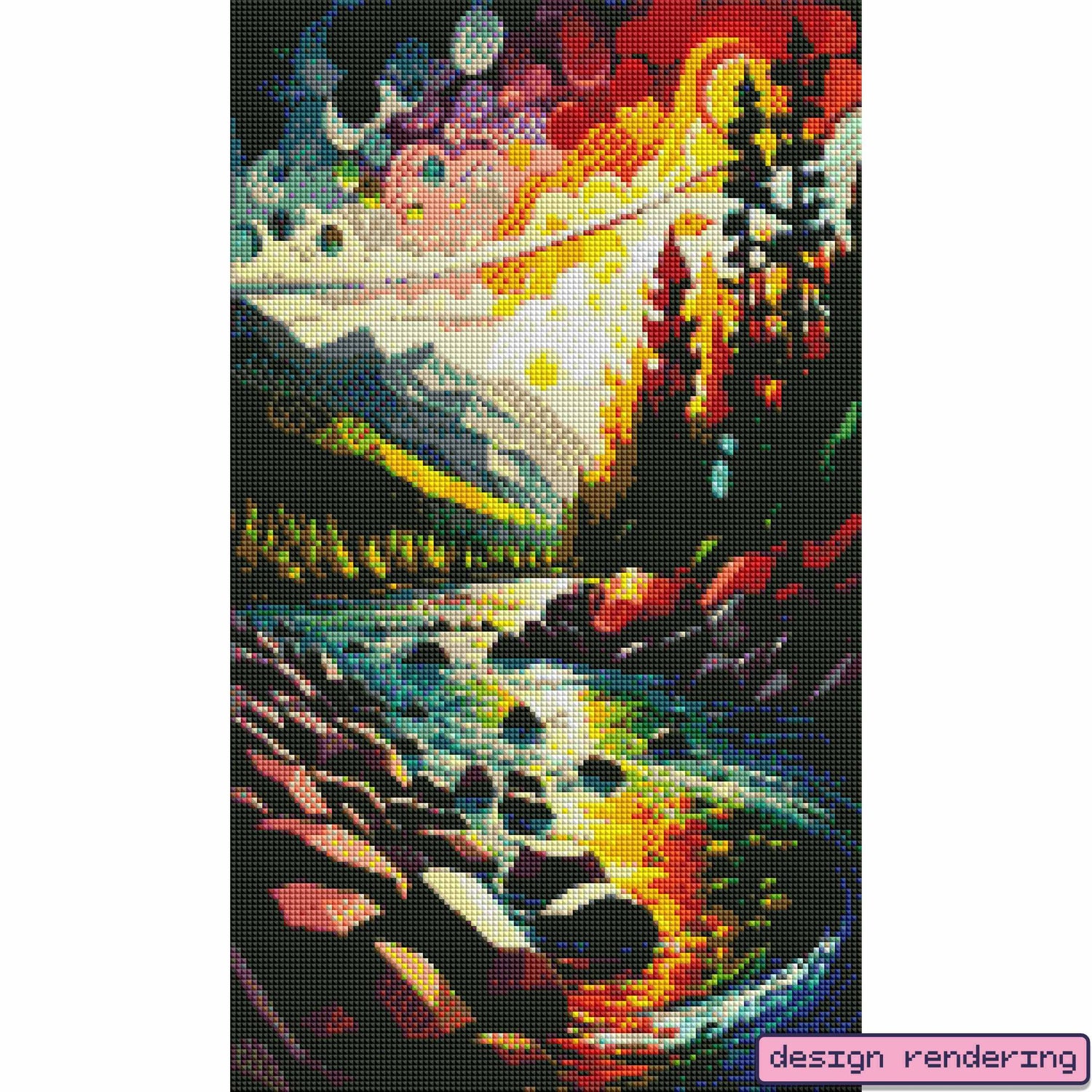 Meandering stream-Crystal Diamond Painting