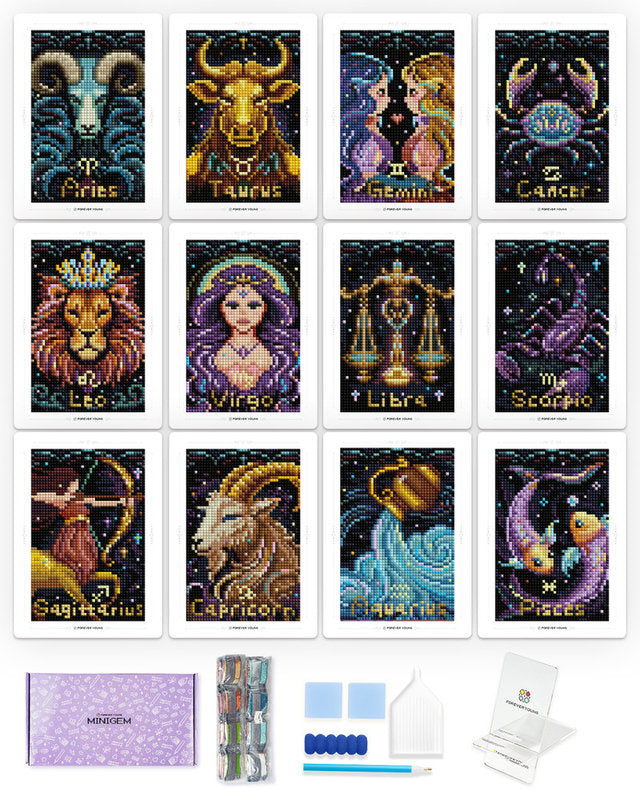Zodiac Diamond Painting 12PCS DIY Kit