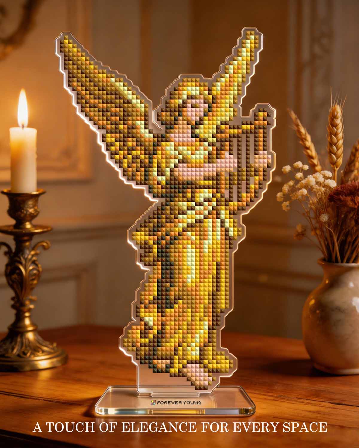 Angel Harp Sonata Acrylic Diamond Art Display Stand - Forever Young®️ DIY -