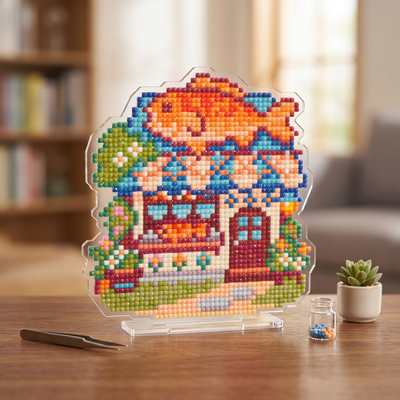 LumiGem Grilled Fish House Diamond Painting Stand