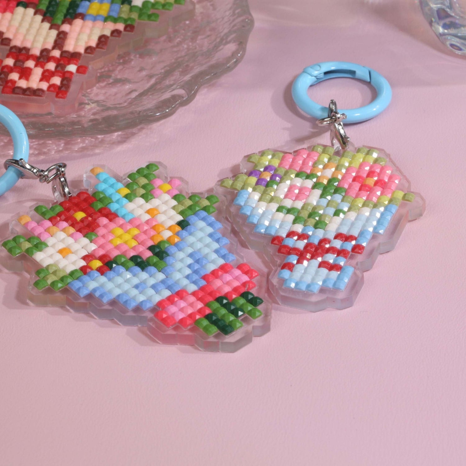 Bouquet Acrylic Diamond Painting Keychain - Forever Young®️ DIY -