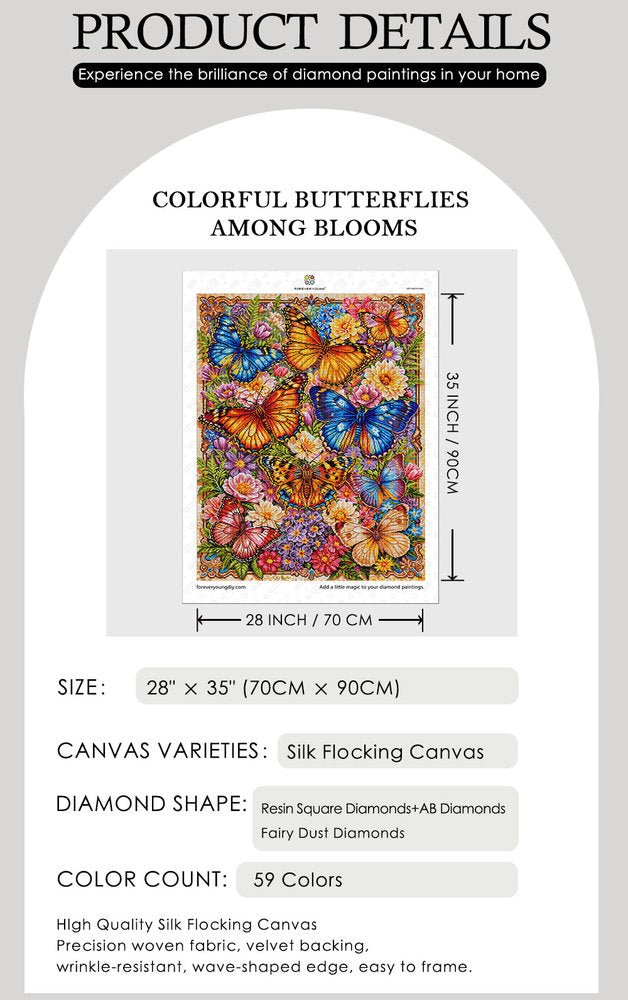 Forever Young®️ DIY - Colorful Butterflies Among Blooms