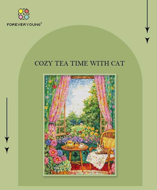 Cozy Tea Time with Cat - Forever Young®️ DIY -