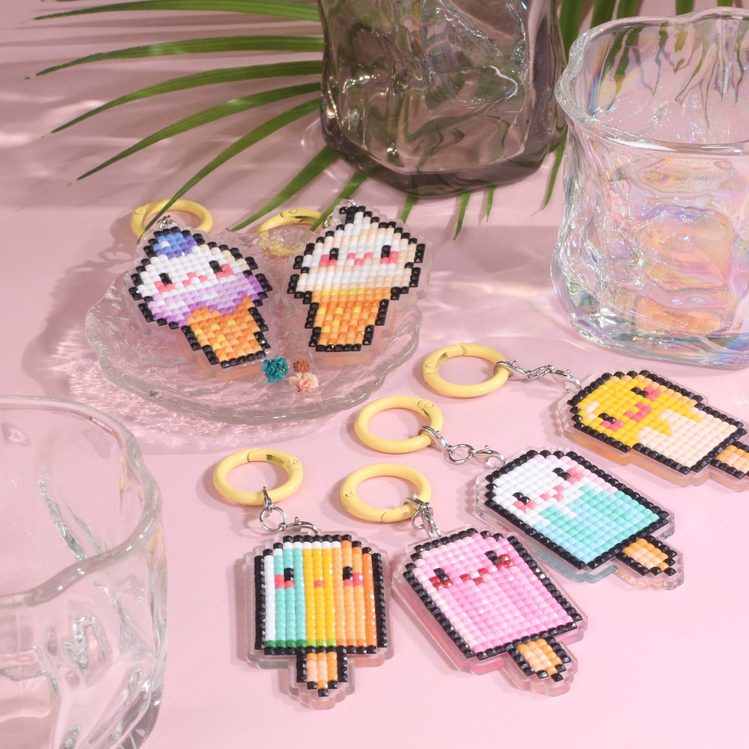 Cute Ice Cream Acrylic Diamond Painting Keychain - Forever Young®️ DIY -