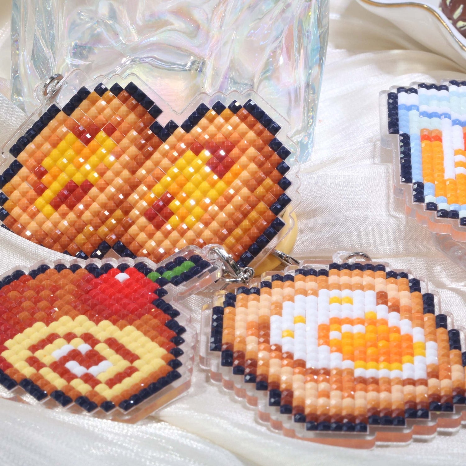 Delicious Breakfast Acrylic Diamond Painting Keychain - Forever Young®️ DIY -