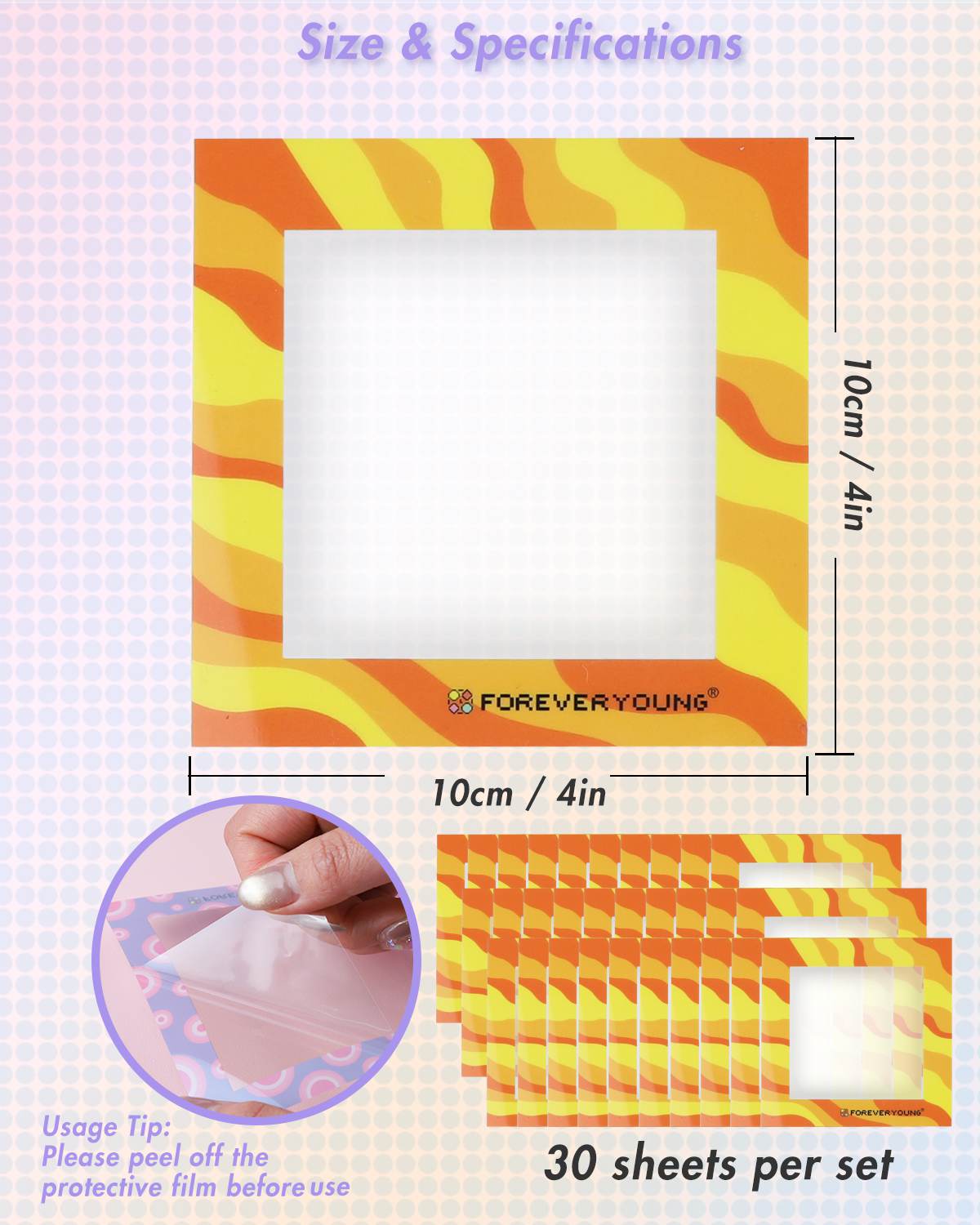 Diamond Painting PET Reusable Release Paper Sheets - Forever Young®️ DIY -