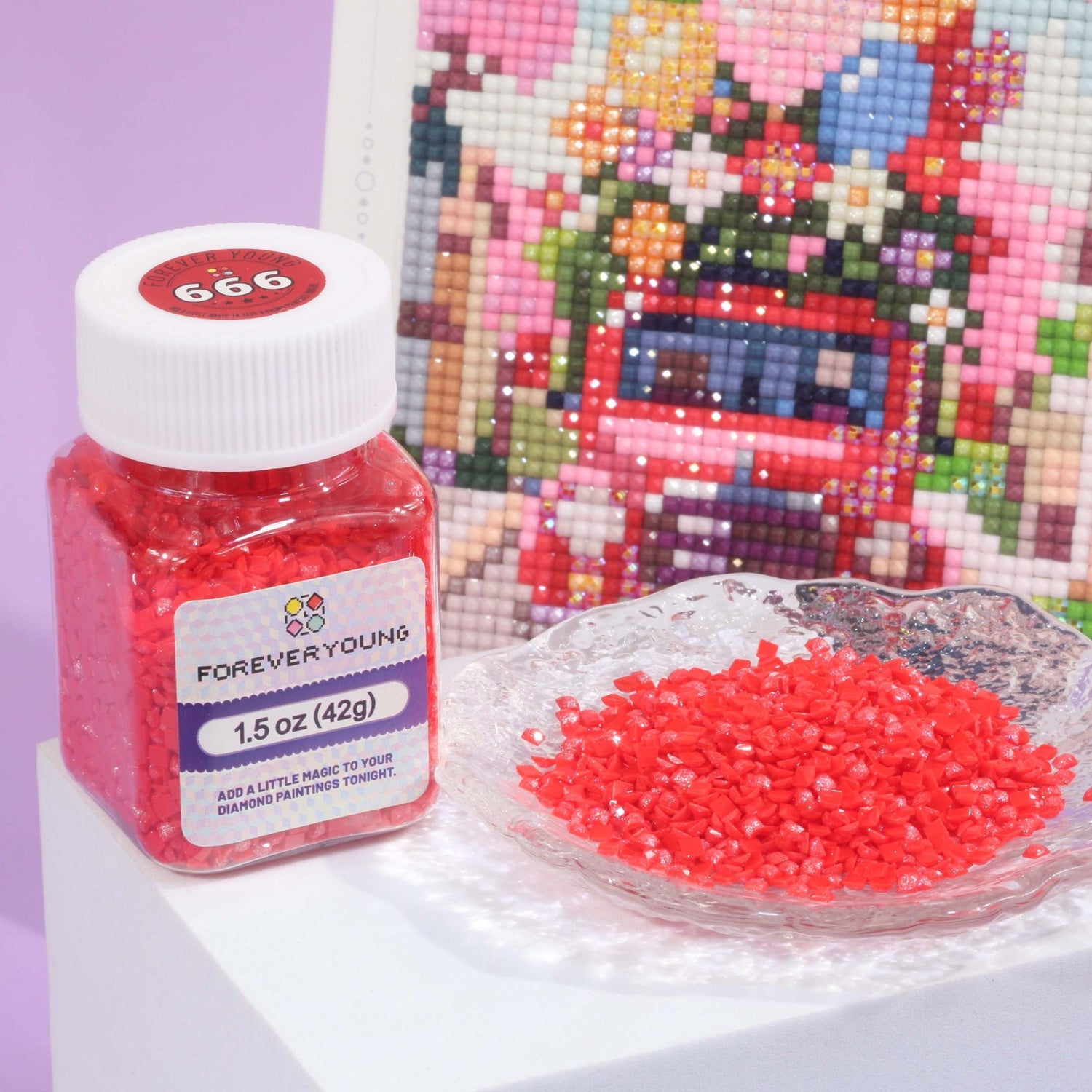 Diamond Painting Square Drill Beads DMC Colors 24 Colors - Forever Young®️ DIY -