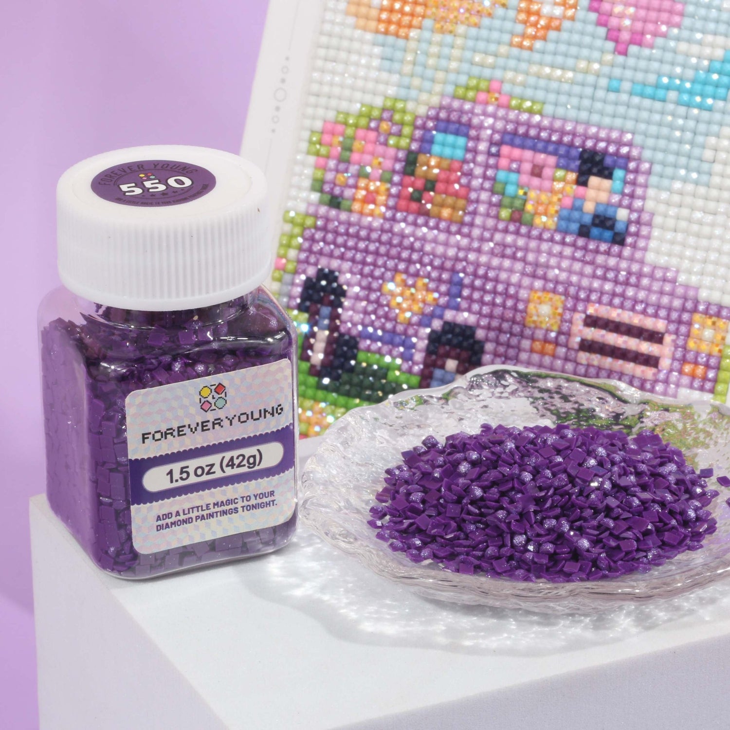 Diamond Painting Square Drill Beads DMC Colors 24 Colors - Forever Young®️ DIY -