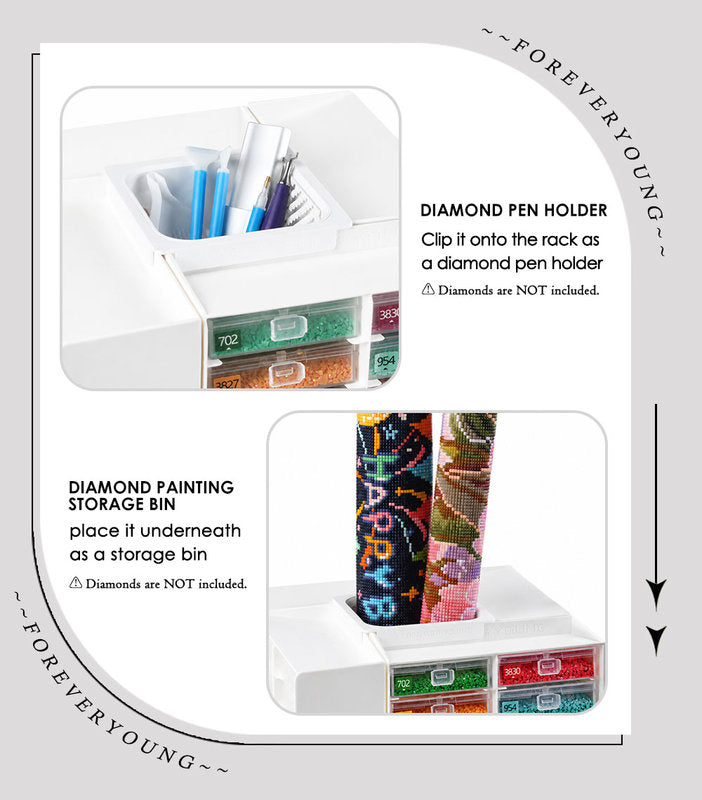 Diamond Painting Storage Containers Trays and Organizer Stand Set