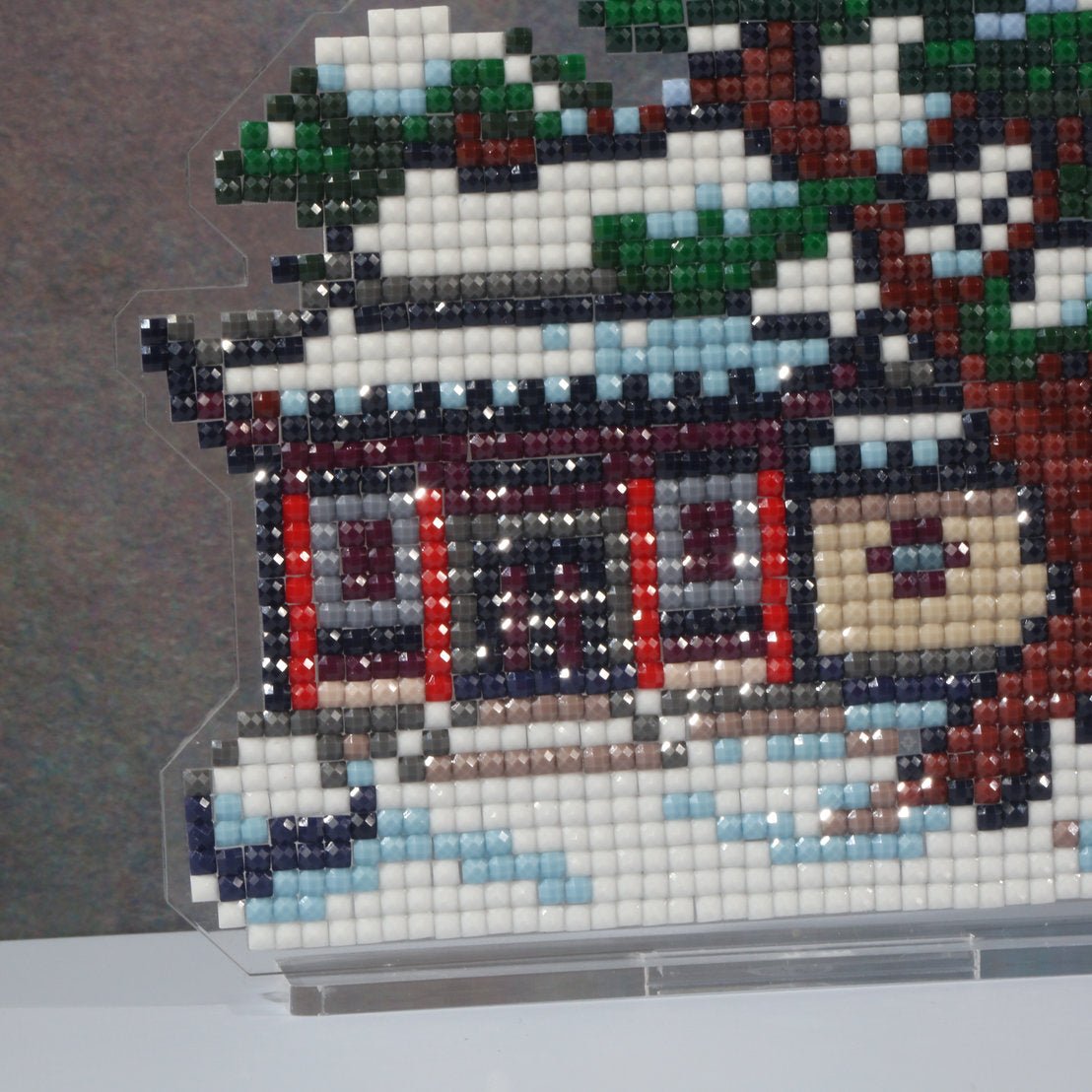 LumiGem Pine & Snow Cottage Diamond Painting Stand - Forever Young®️ DIY -
