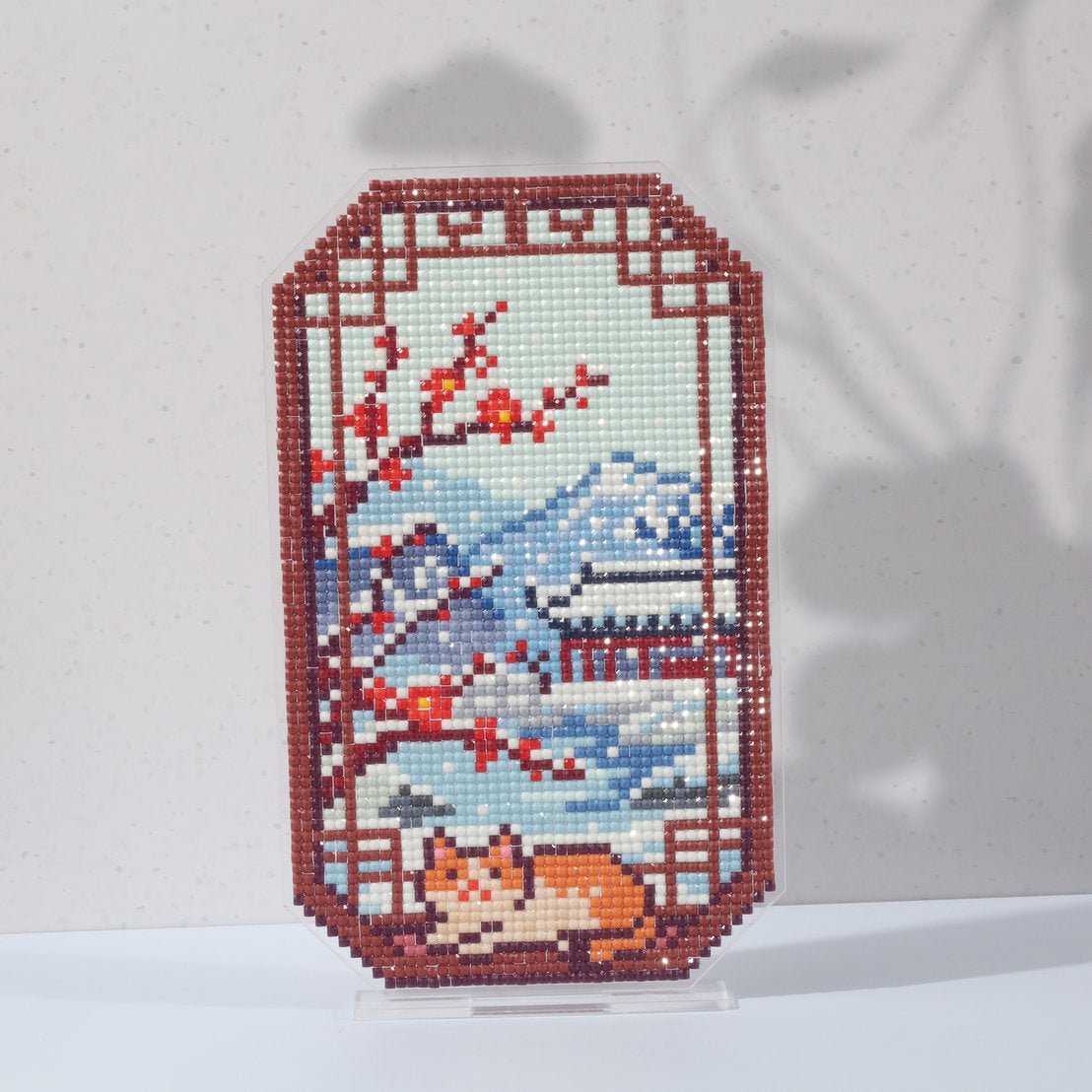 LumiGem Snowy Cat Reflection Diamond Painting Stand - Forever Young®️ DIY -