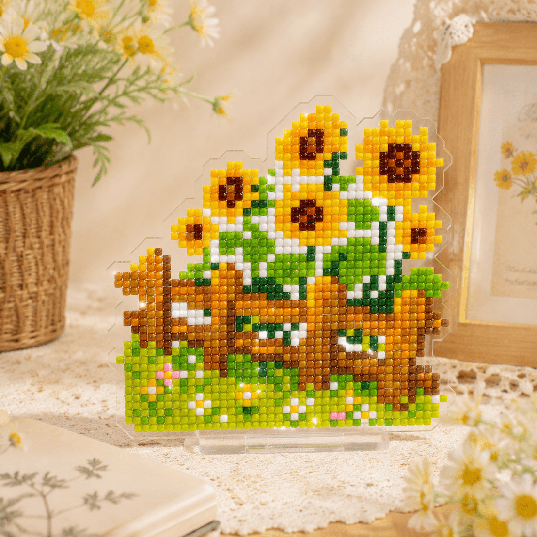 LumiGem Sunflower Vignette Diamond Painting Stand - Forever Young®️ DIY -