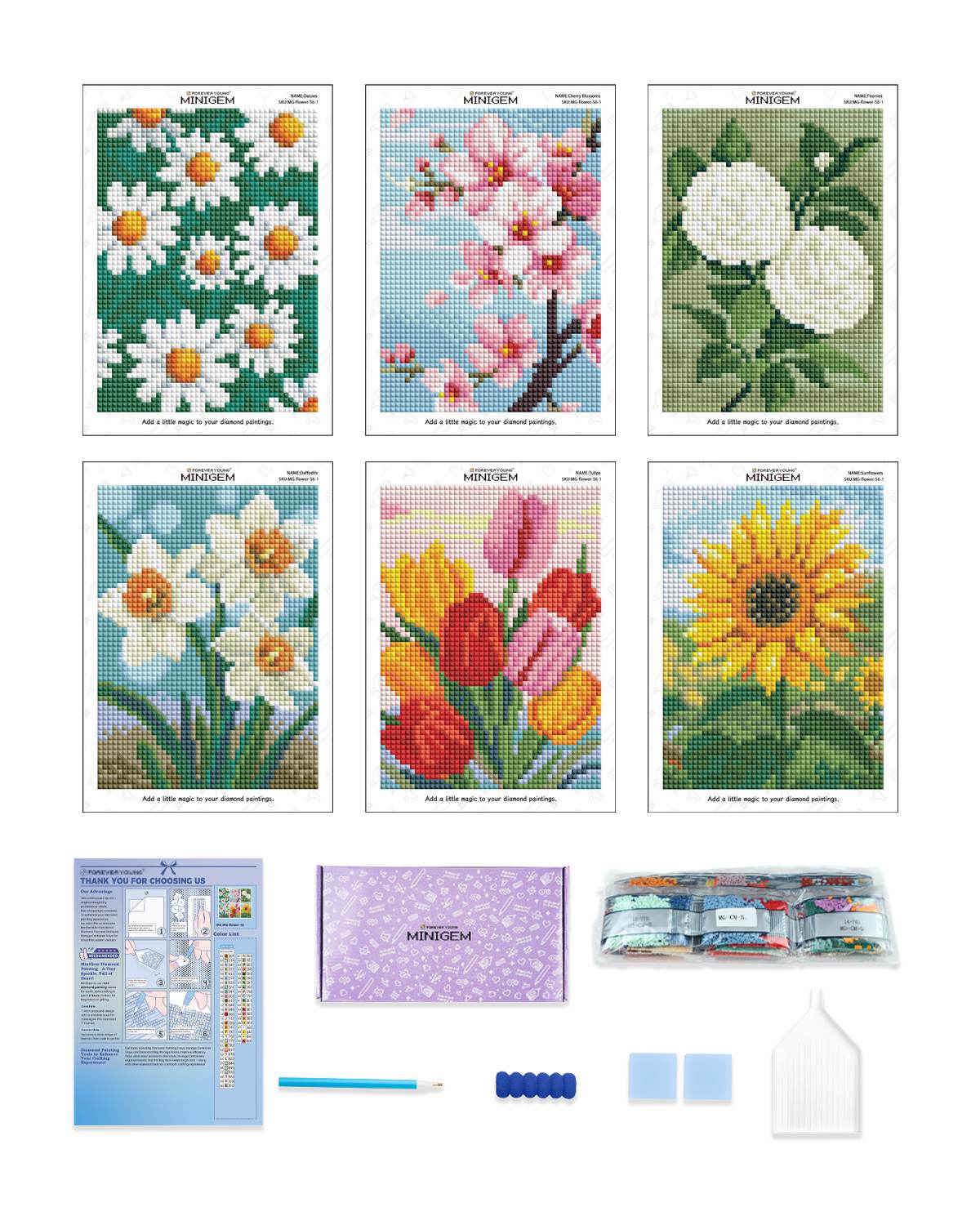 Minigem® : Blooming Flowers - Forever Young®️ DIY -