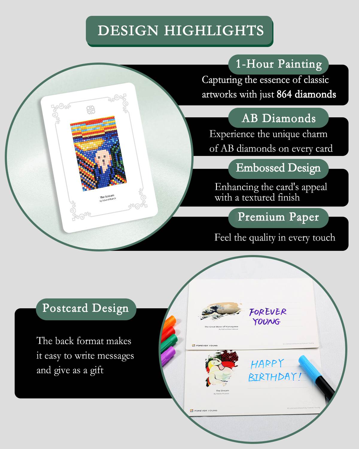 Minigem® : Famous Artists' Paintings - Forever Young®️ DIY -