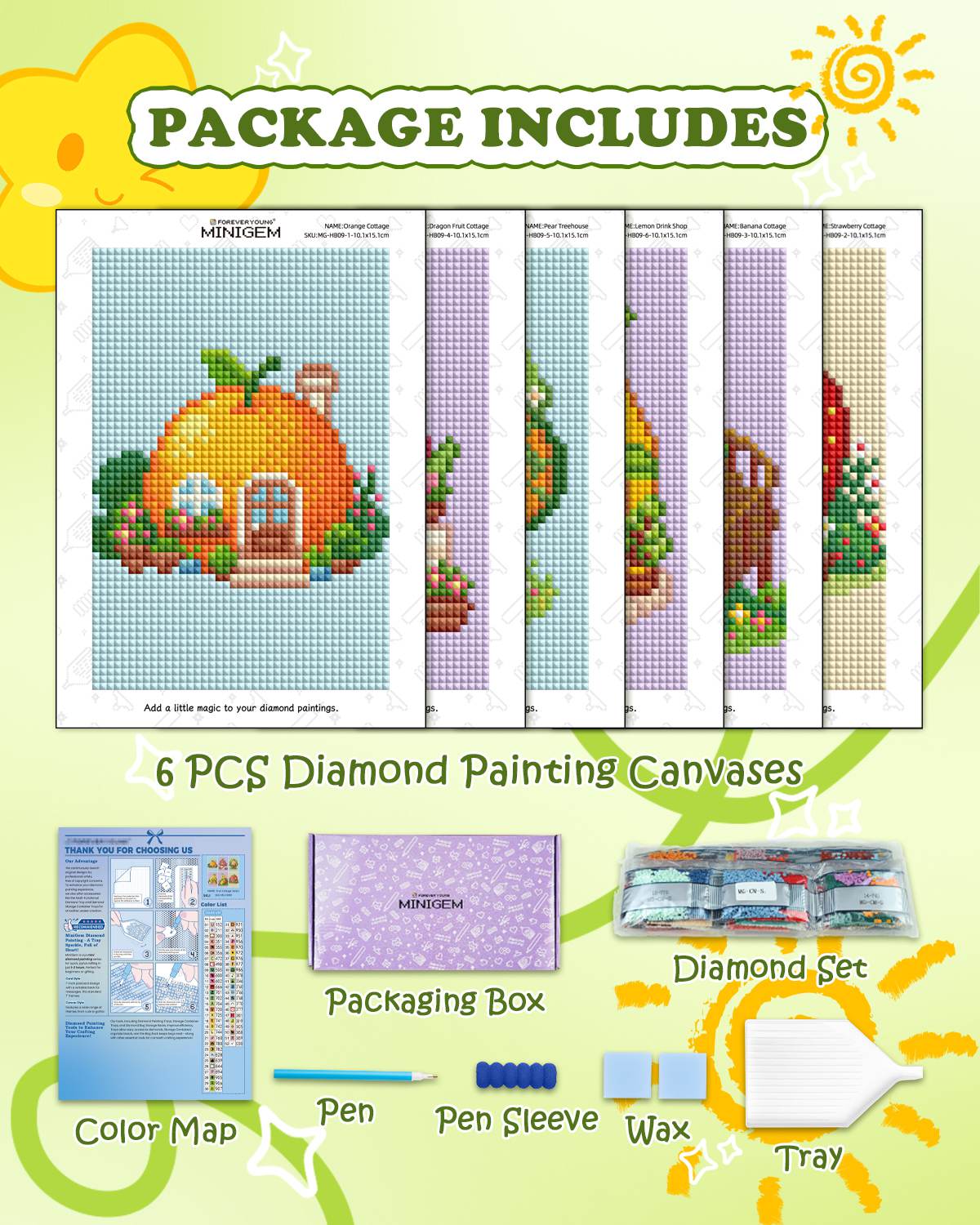Minigem® :Fruit Cottage Series - Forever Young®️ DIY -