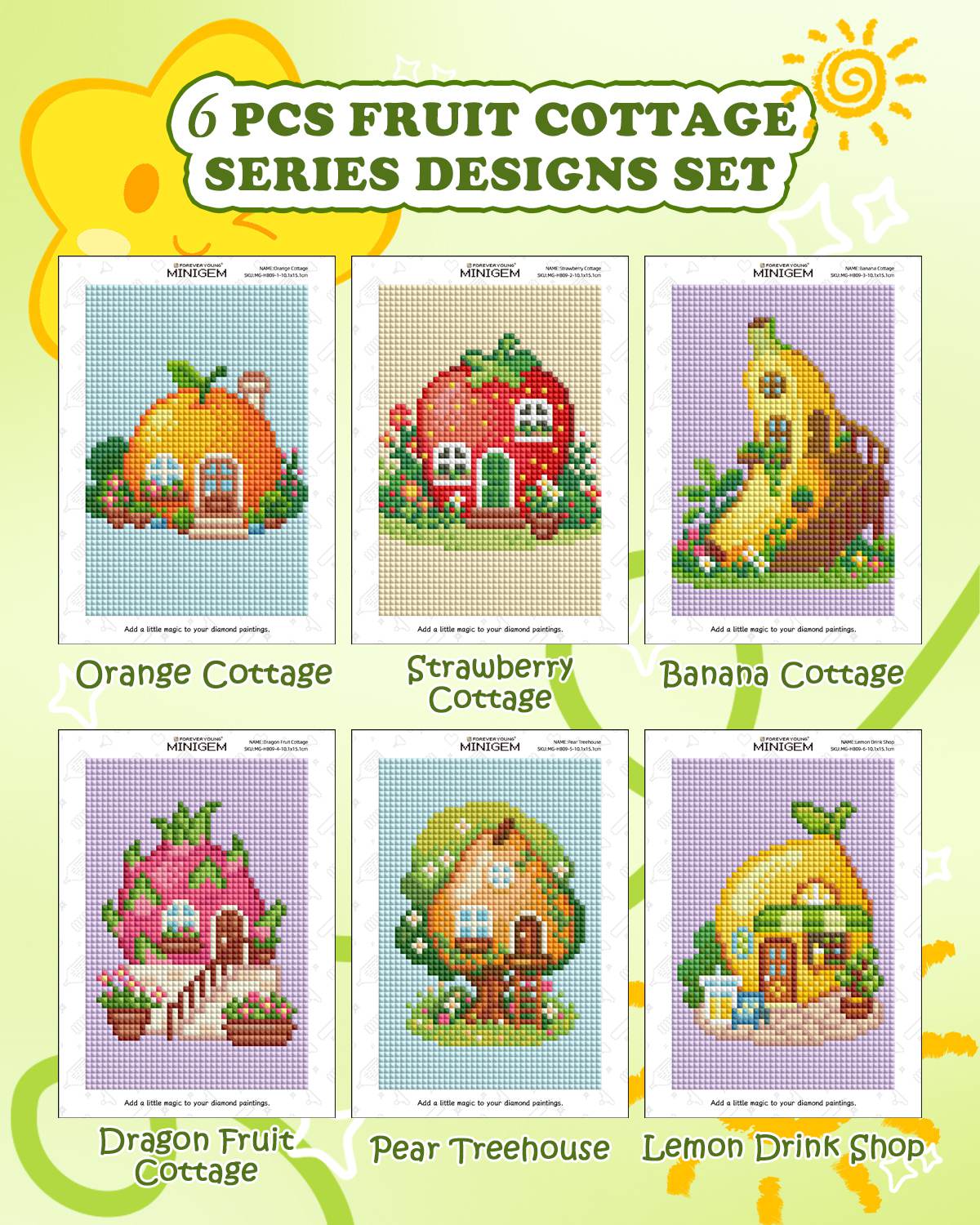 Minigem® :Fruit Cottage Series - Forever Young®️ DIY -