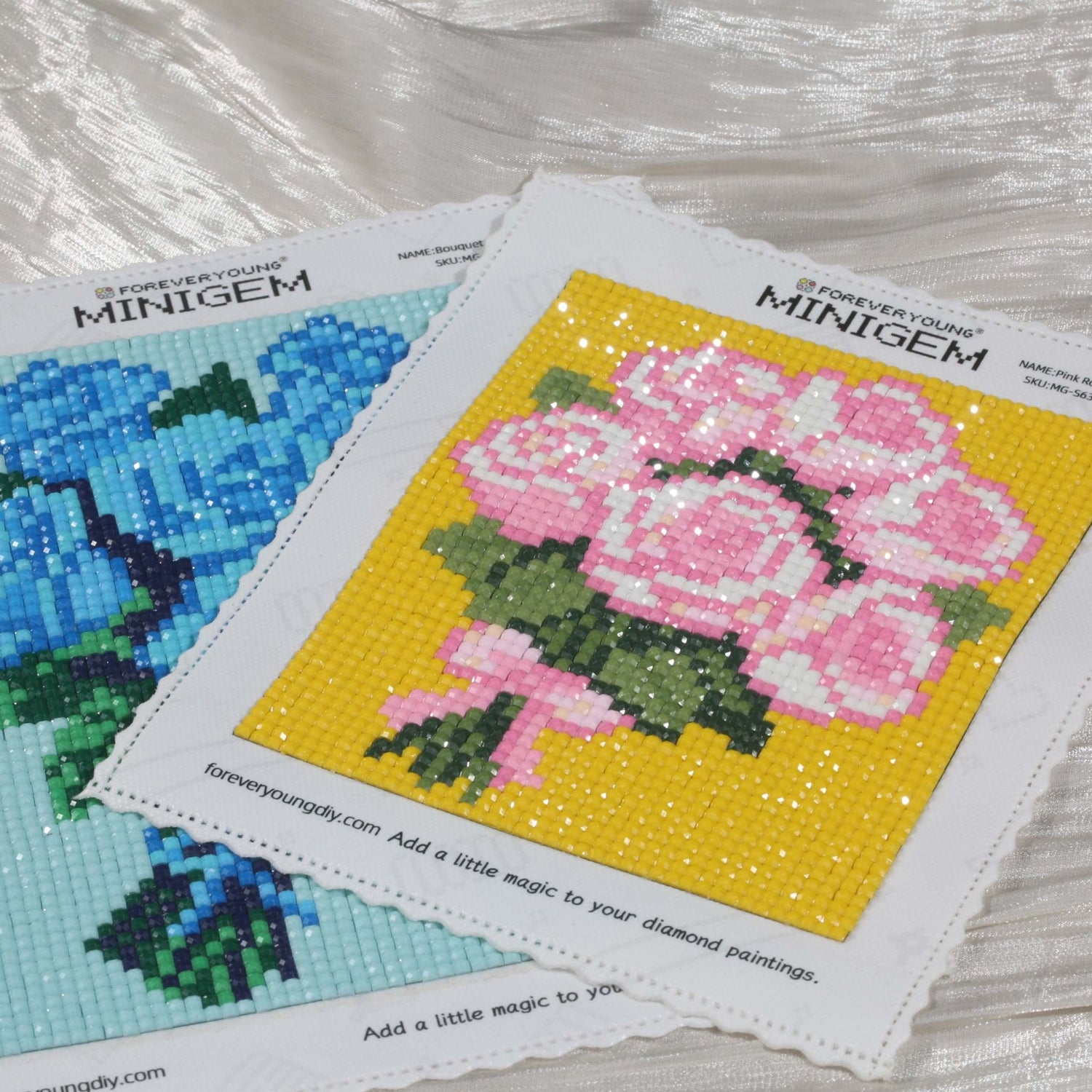 Minigem® :Pink Rose Bouquet - Forever Young®️ DIY -