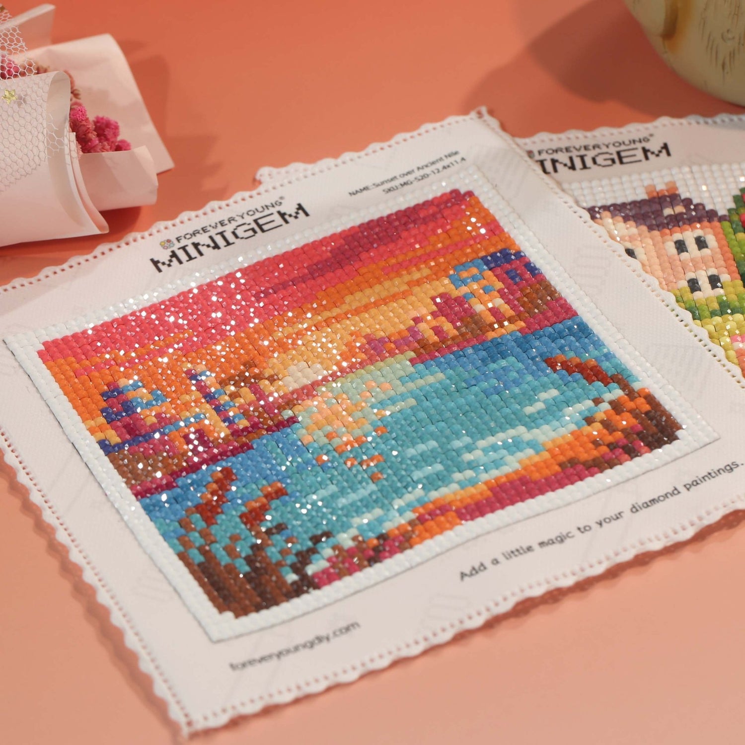 Minigem® :Sunset over Ancient Nile - Forever Young®️ DIY -