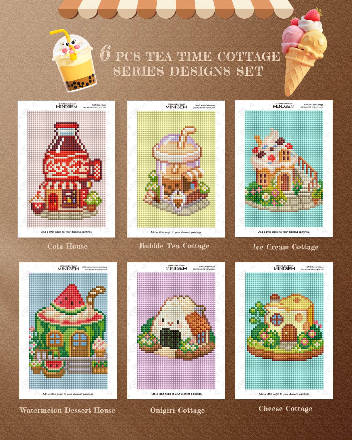 Minigem® :Tea Time Cottage Series - Forever Young®️ DIY -