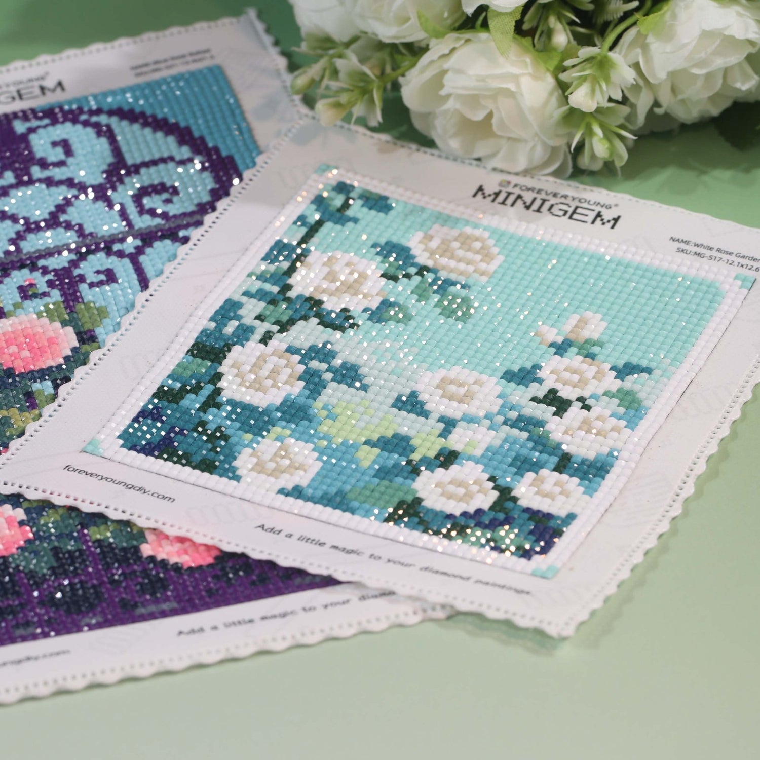 Minigem® :White Rose Garden - Forever Young®️ DIY -