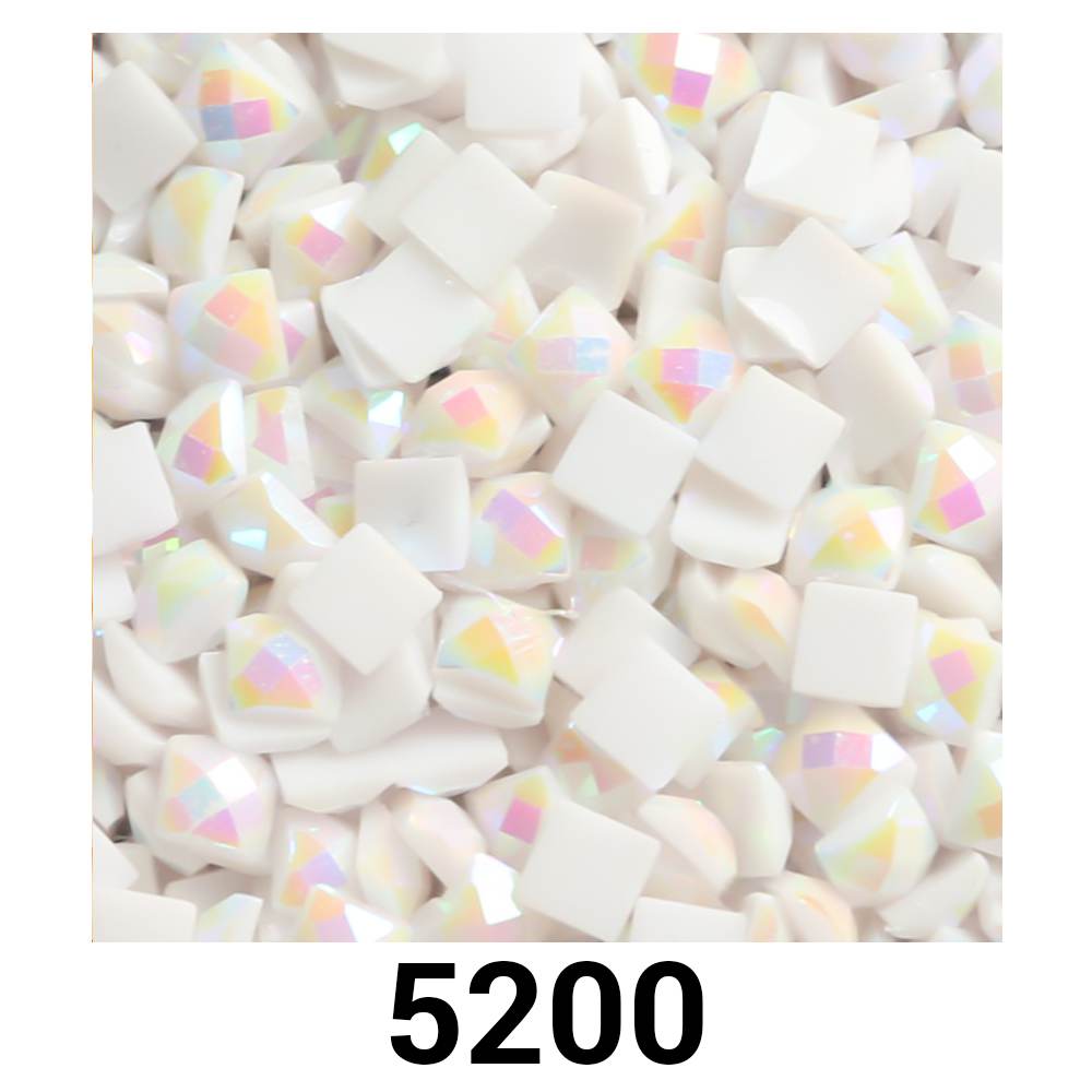 Quadratische AB-Perlen, 1 Beutel (2000 Stück), einfarbig
