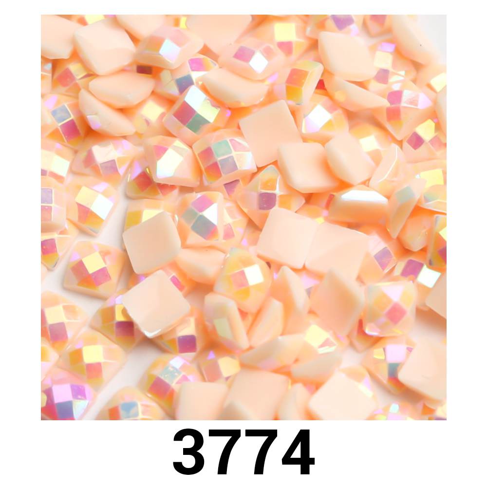 Quadratische AB-Perlen, 1 Beutel (2000 Stück), einfarbig