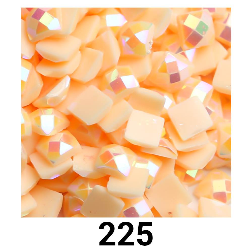 Quadratische AB-Perlen, 1 Beutel (2000 Stück), einfarbig