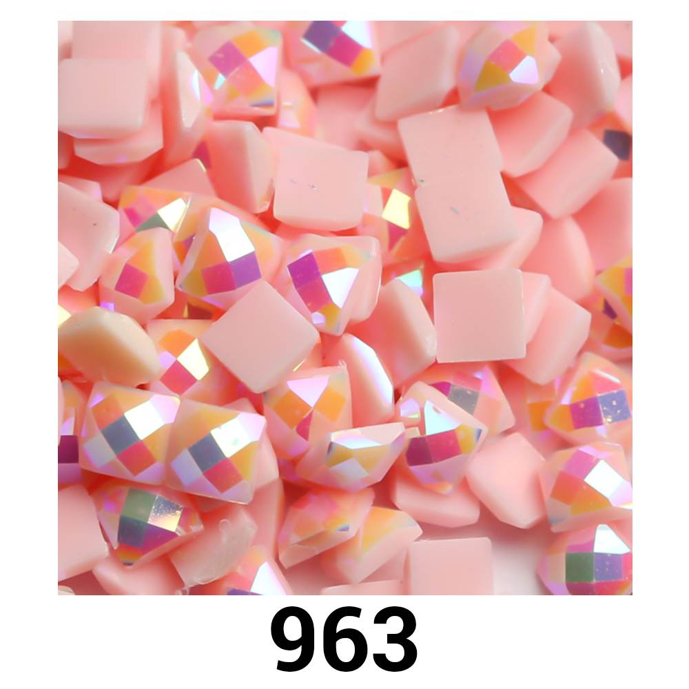 Quadratische AB-Perlen, 1 Beutel (2000 Stück), einfarbig