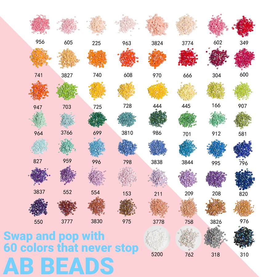 Perles rondes AB 1 sac (2000 pièces) couleur unique