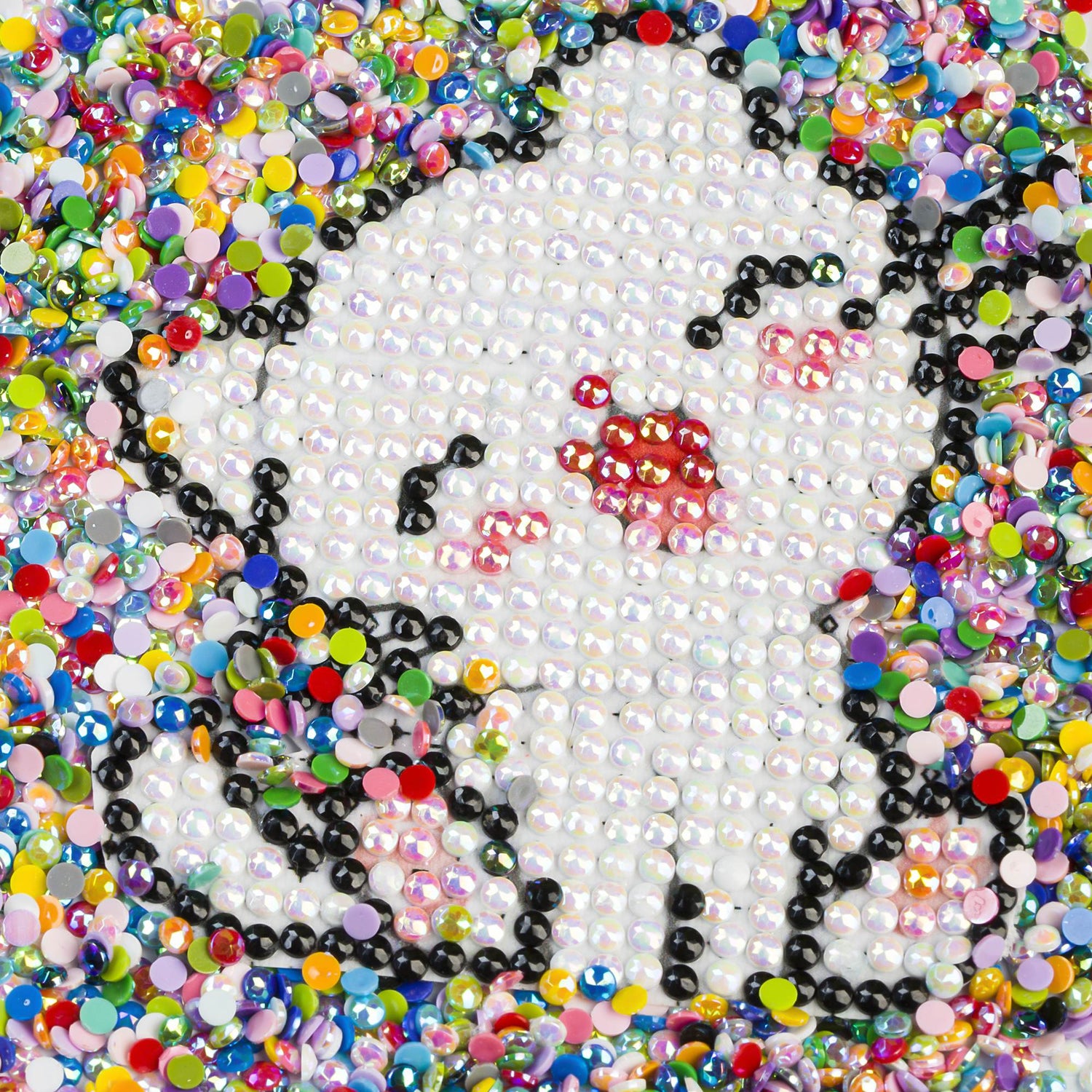 Runde AB-Perlen, 1 Beutel (2000 Stück), einfarbig