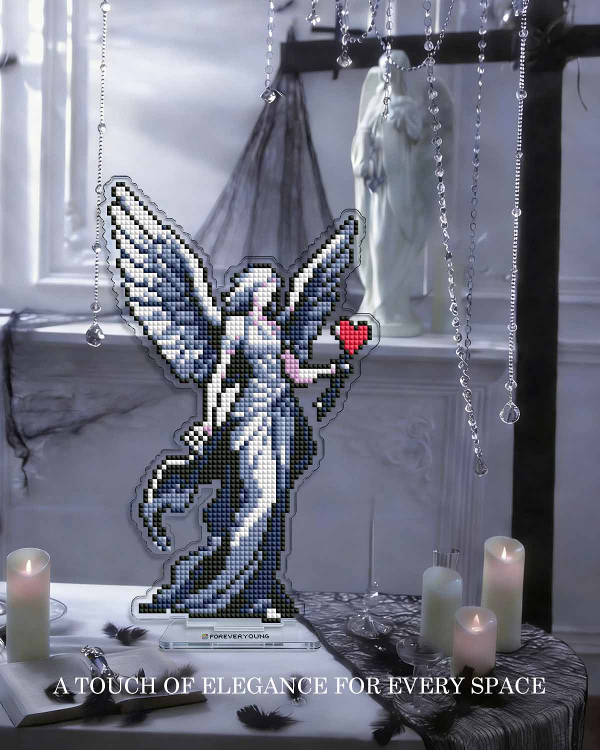 Seraph of Heart Acrylic Diamond Art Display Stand - Forever Young®️ DIY -
