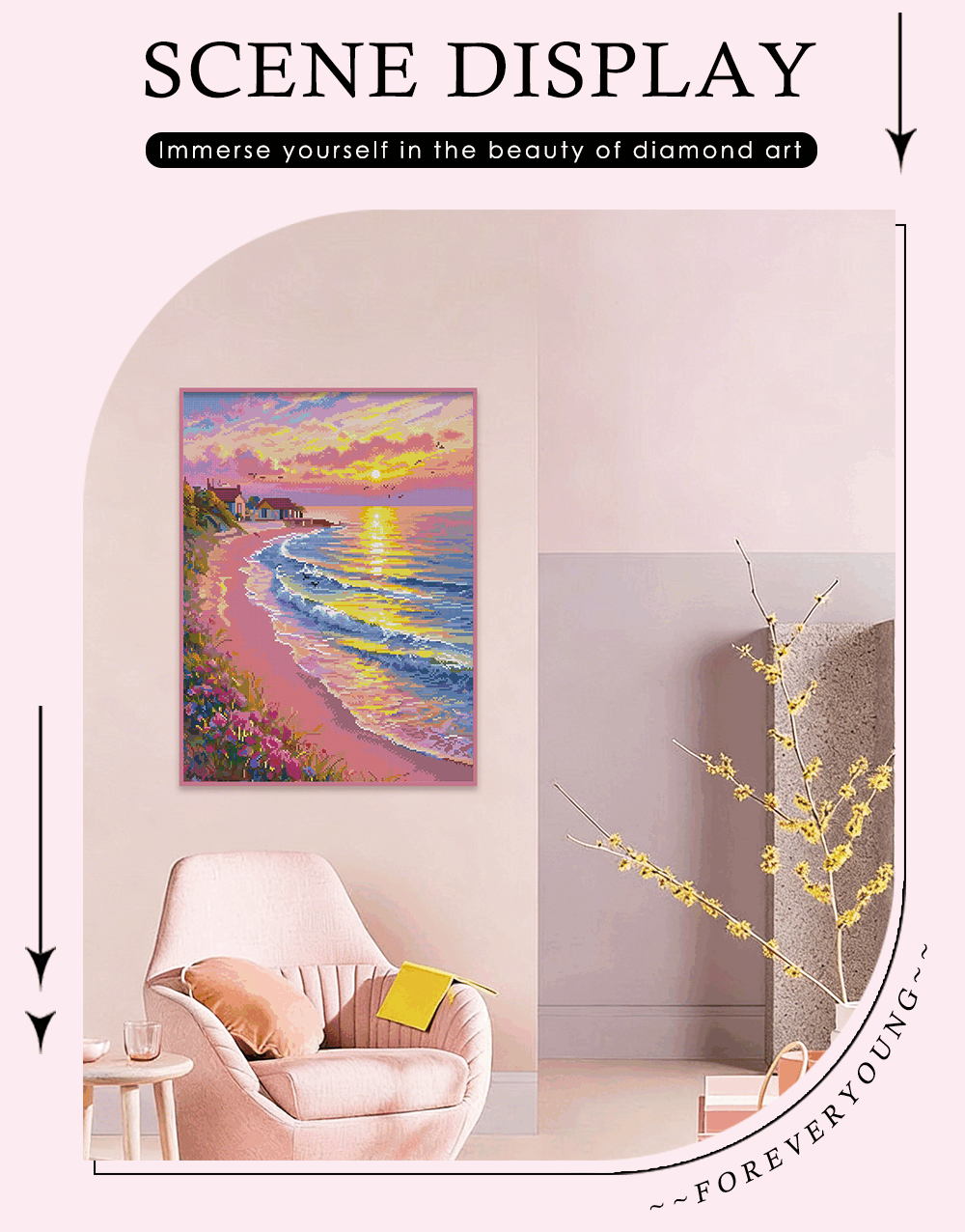 Sunset Pink Beach - Forever Young®️ DIY -