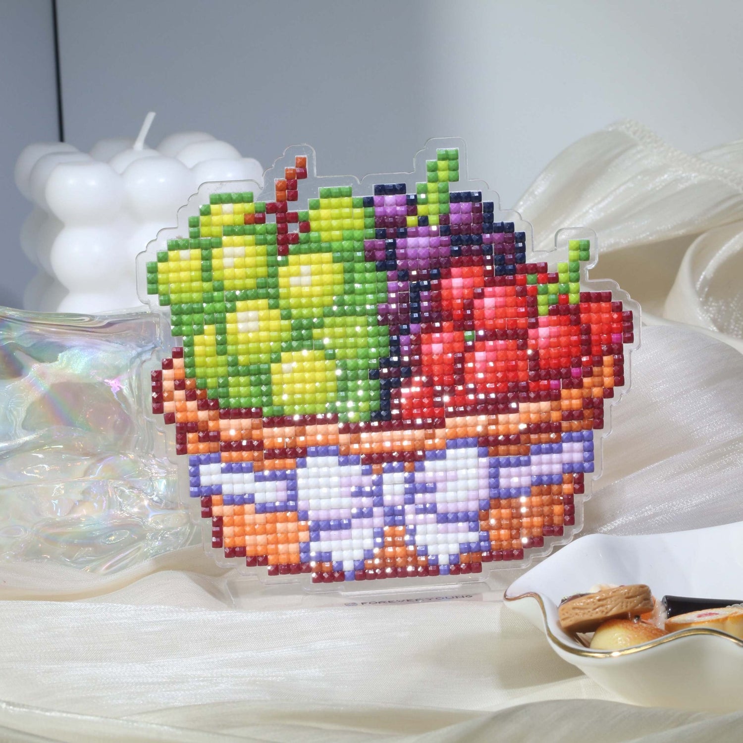 Tricolor Grapes Acrylic Diamond Art Display Stand - Forever Young®️ DIY -