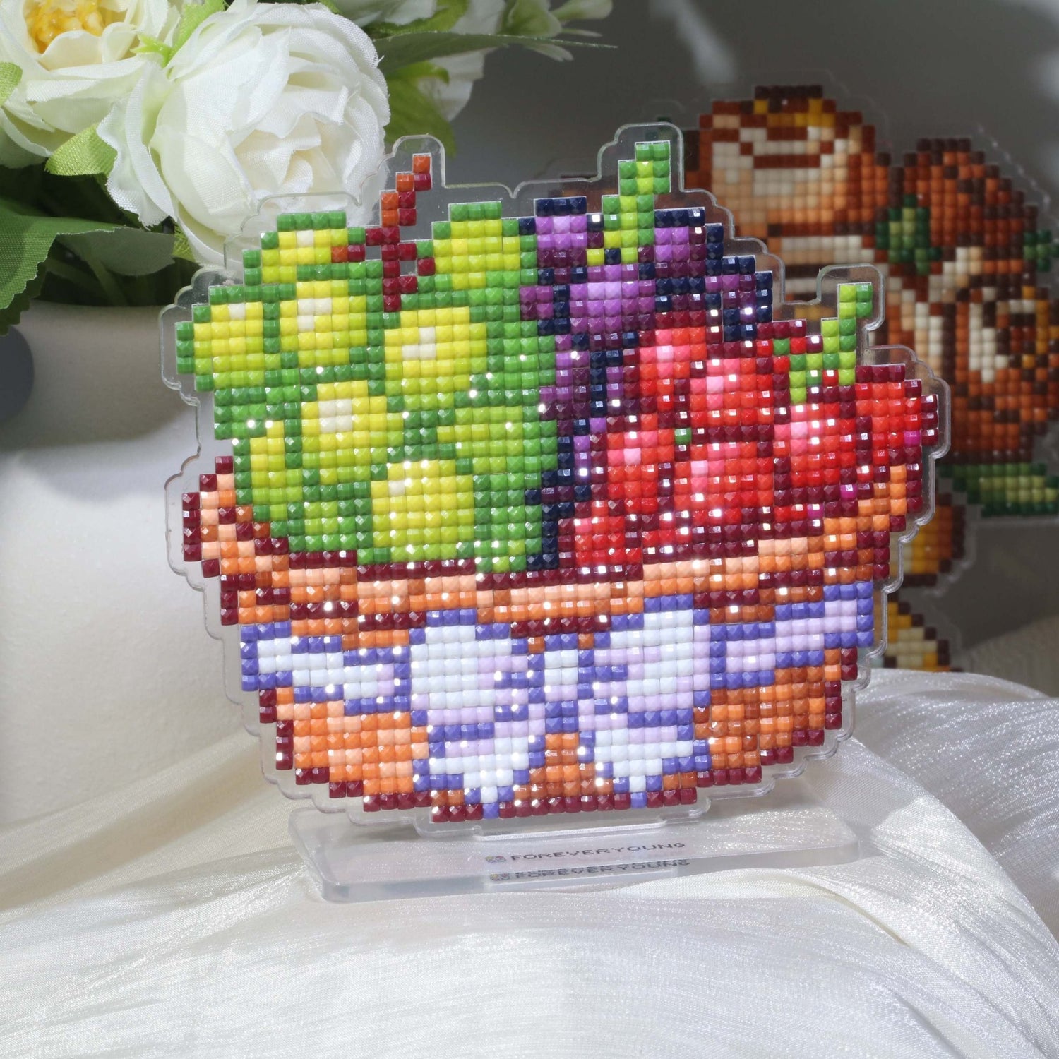 Tricolor Grapes Acrylic Diamond Art Display Stand - Forever Young®️ DIY -