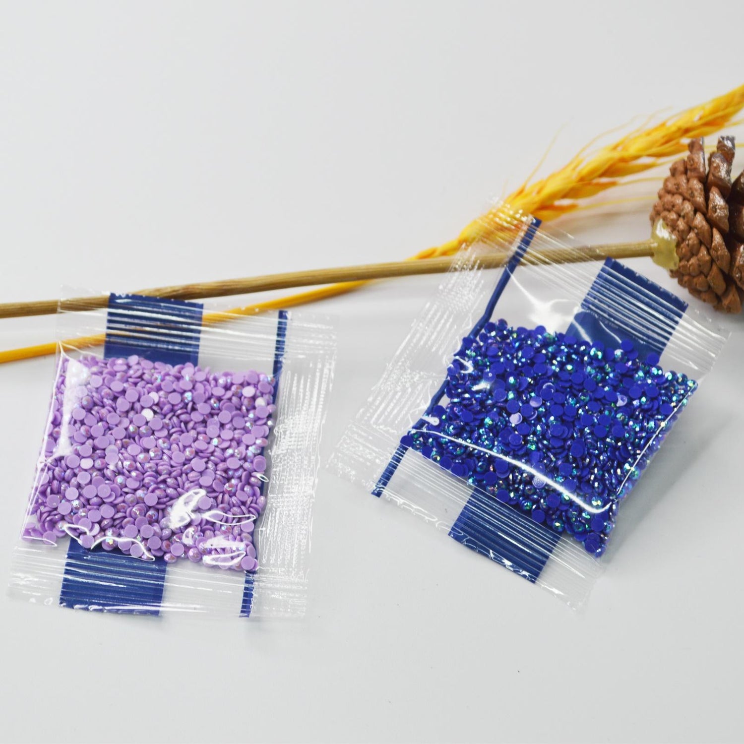 Runde Diamant-Malperlen in AB-Farben, 20 Farben