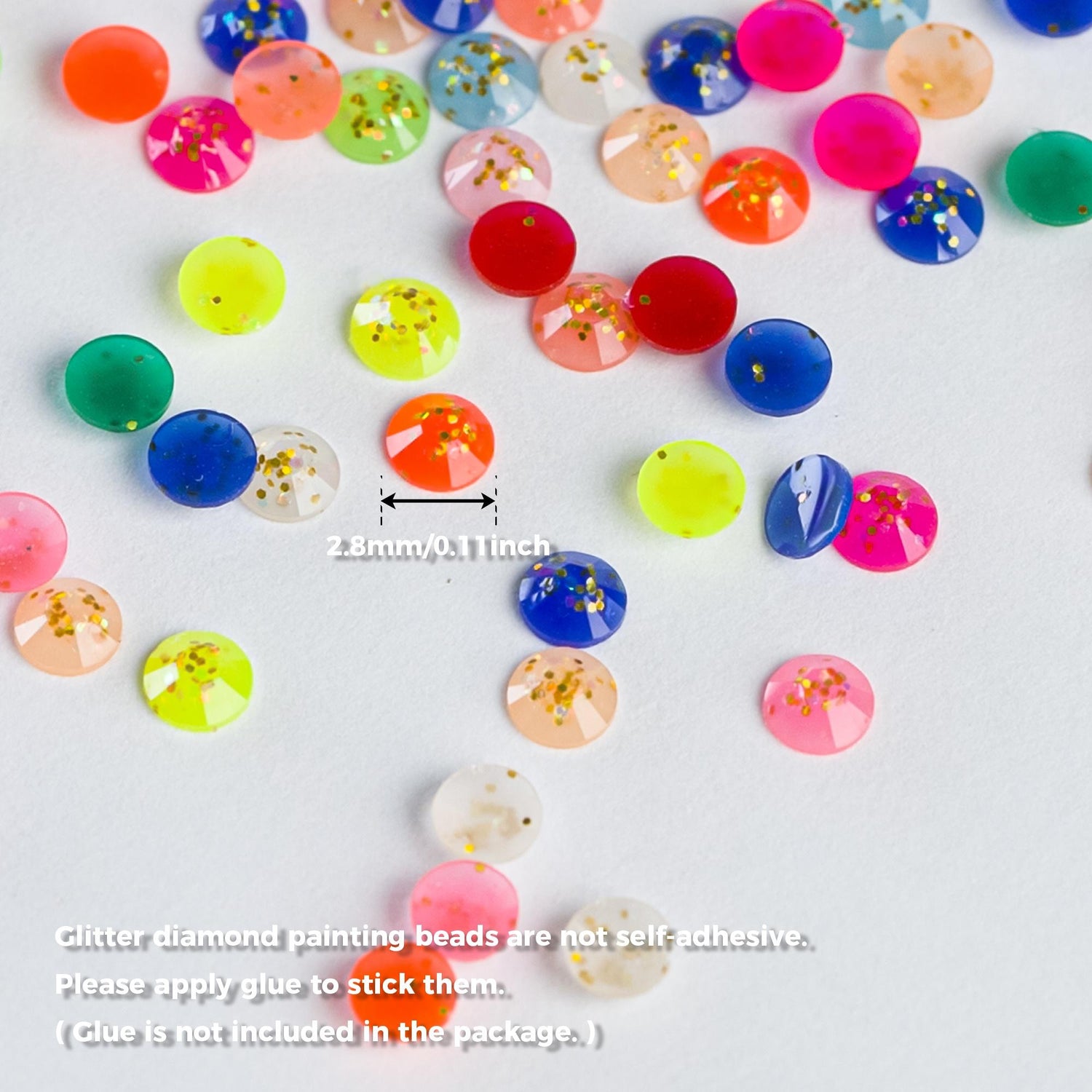 20 Colors Round Jelly Glitter Beads for Diamond Painting - Forever Young®️ DIY -