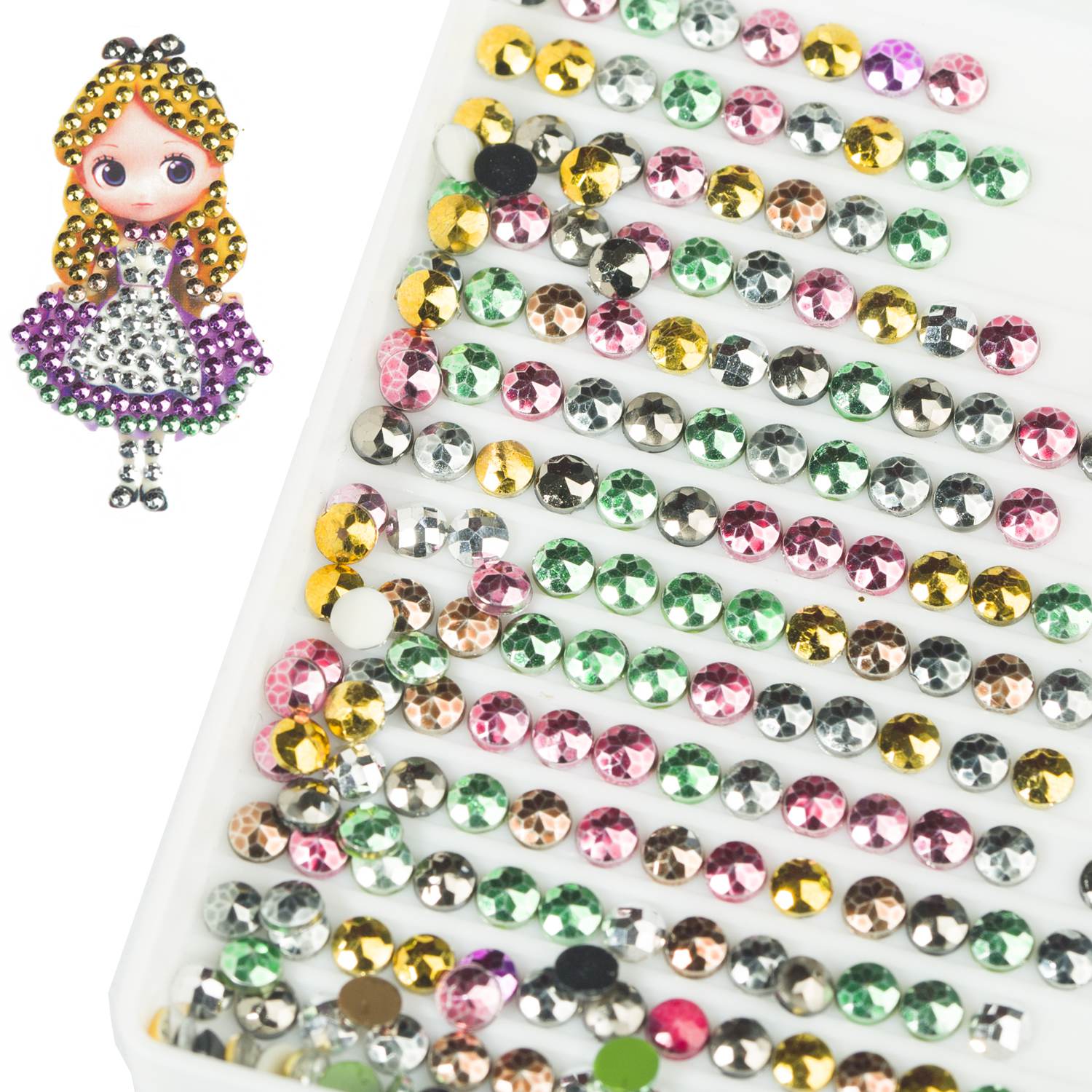 Perles métalliques rondes 1 sac (2000 pièces) couleur unique