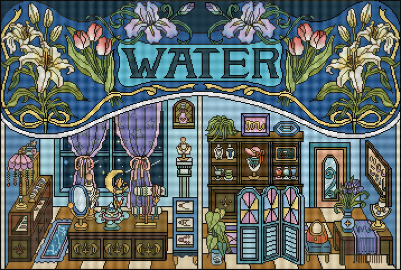 Illusion Water Apartment Giant Diamond Painting - Section 01